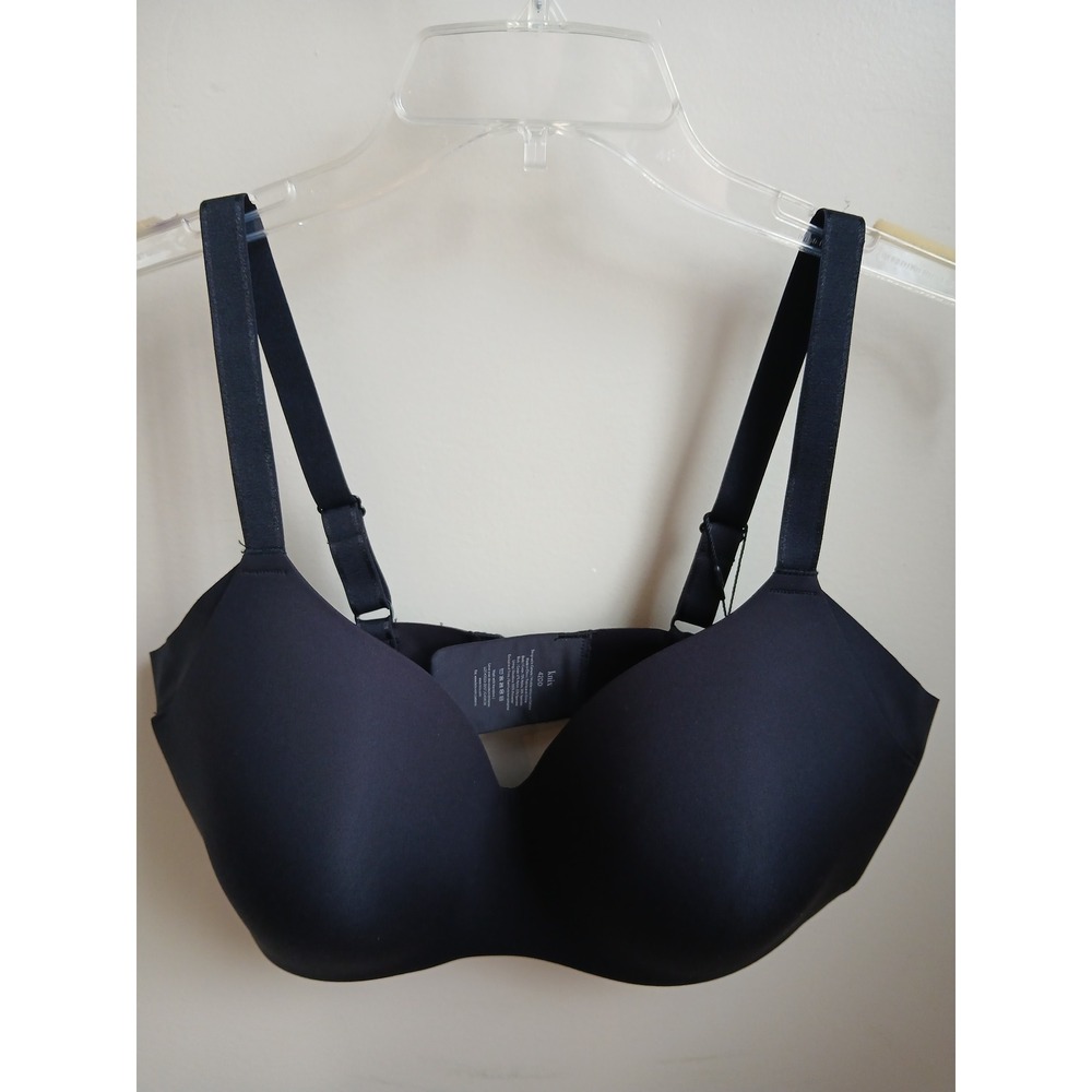 NWT knix Wing Woman Contour Bra 42DD Black Molded Foam Wireless Comfort